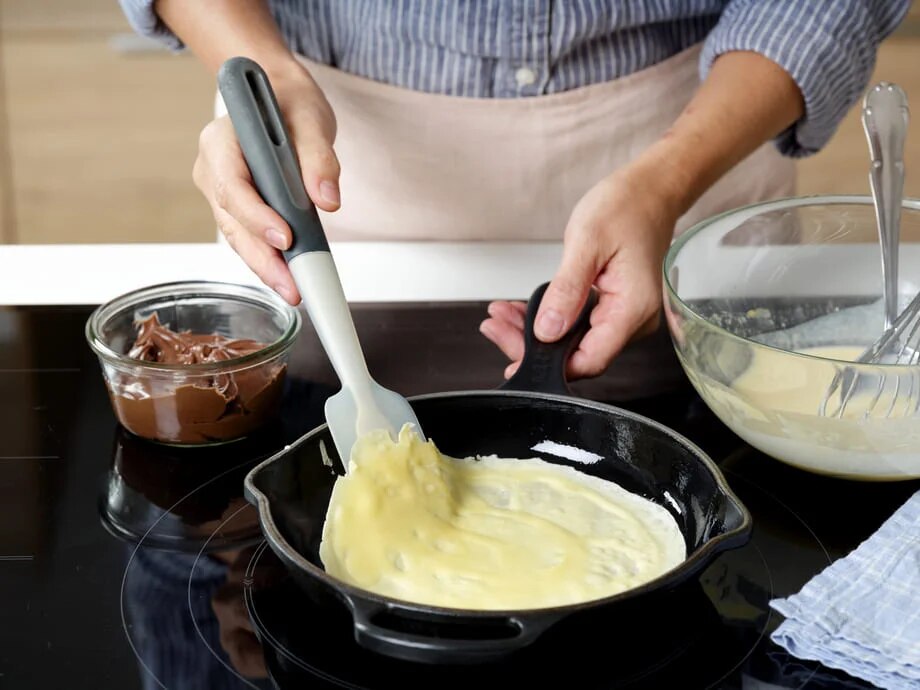 Crepes de crema de chocolate
