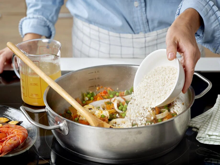 Pudin de paella marinera