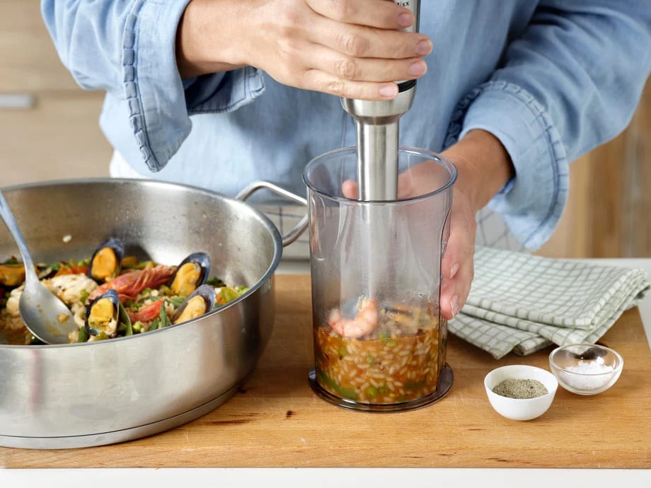 Pudin de paella marinera